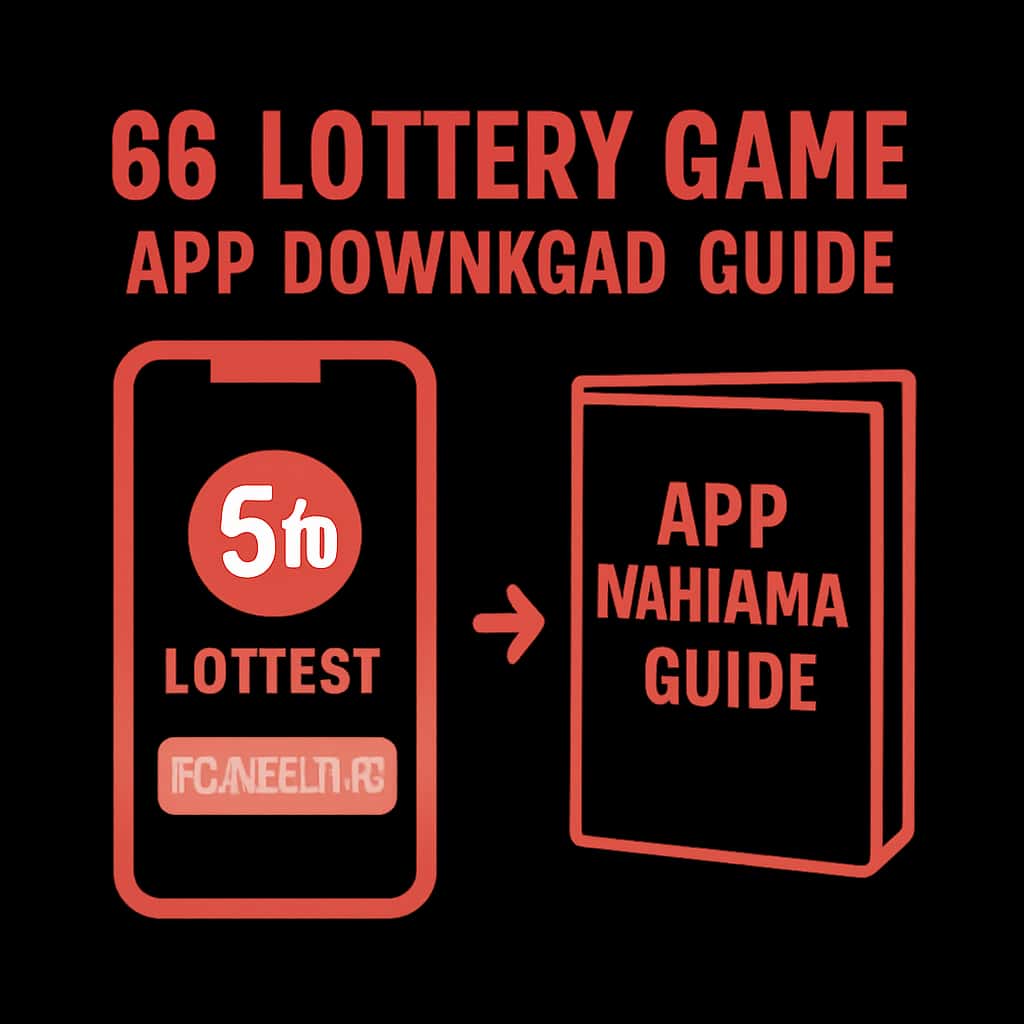An educational diagram illustrating the 66 Lottery Game App Download process.