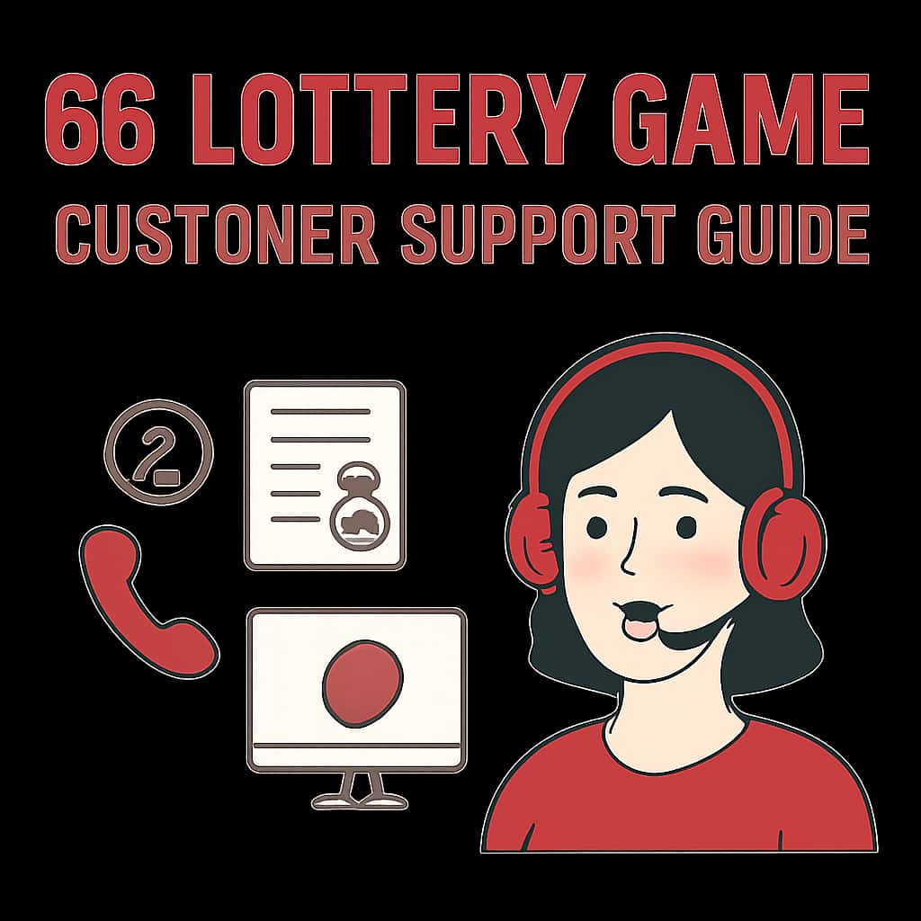 Diagram illustrating support options for 66 Lottery Game.