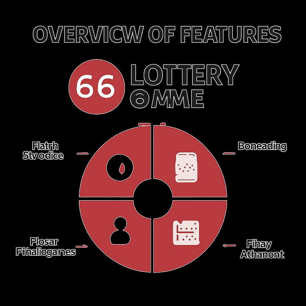 An educational illustration detailing key features of the 66 Lottery Game.