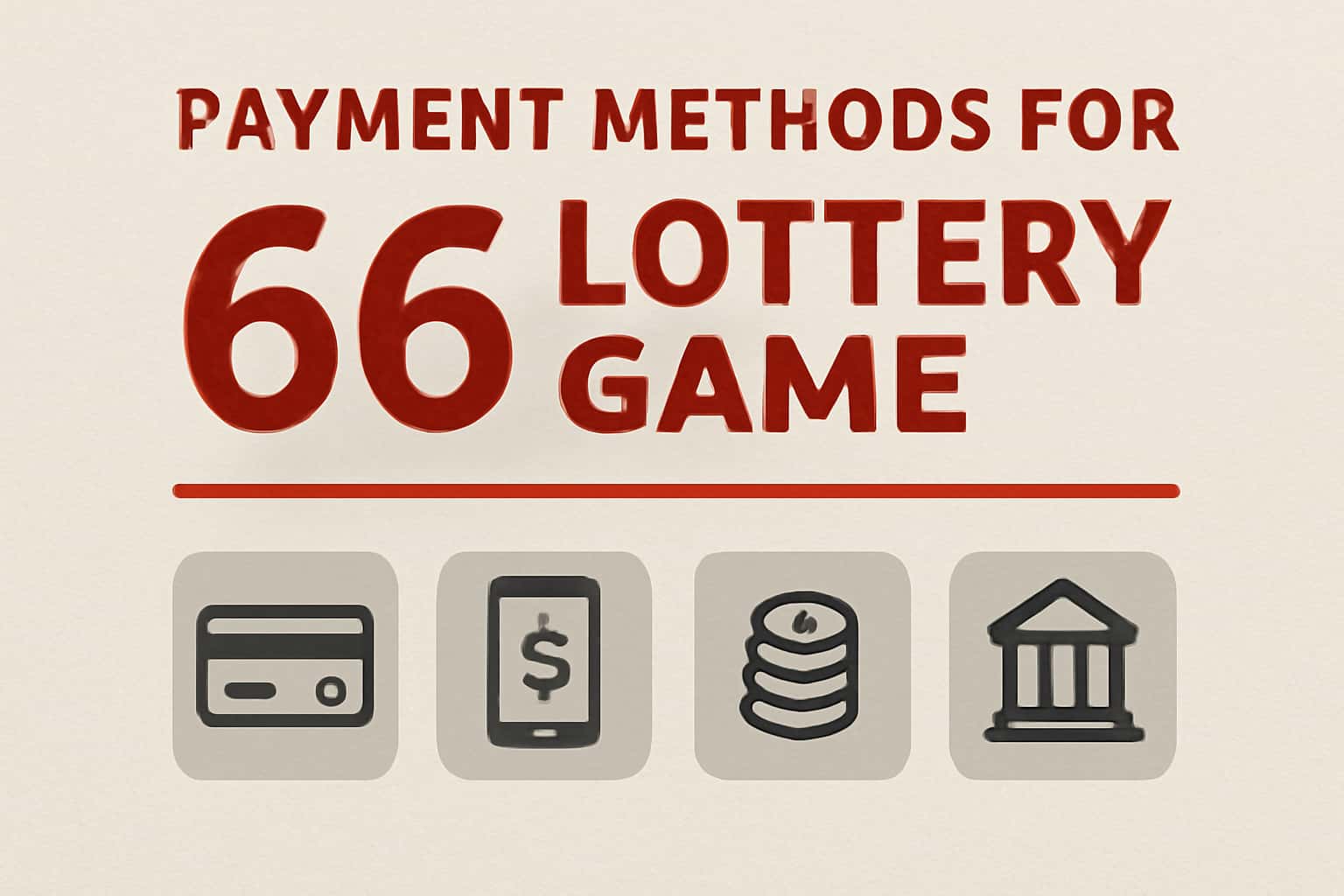 An informative visual representation of payment methods for 66 Lottery Game.