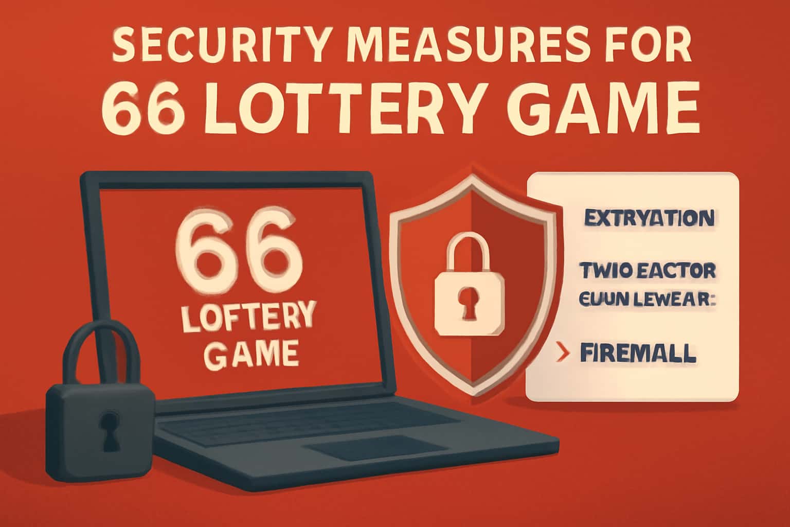 An informational scene illustrating security measures in a lottery game setting.
