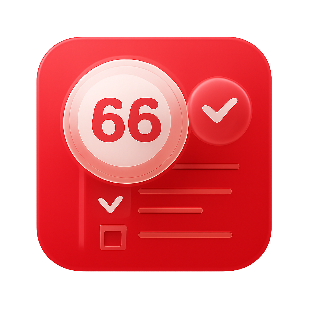 An icon symbolizing the 66 Lottery Game Promotions Guide.