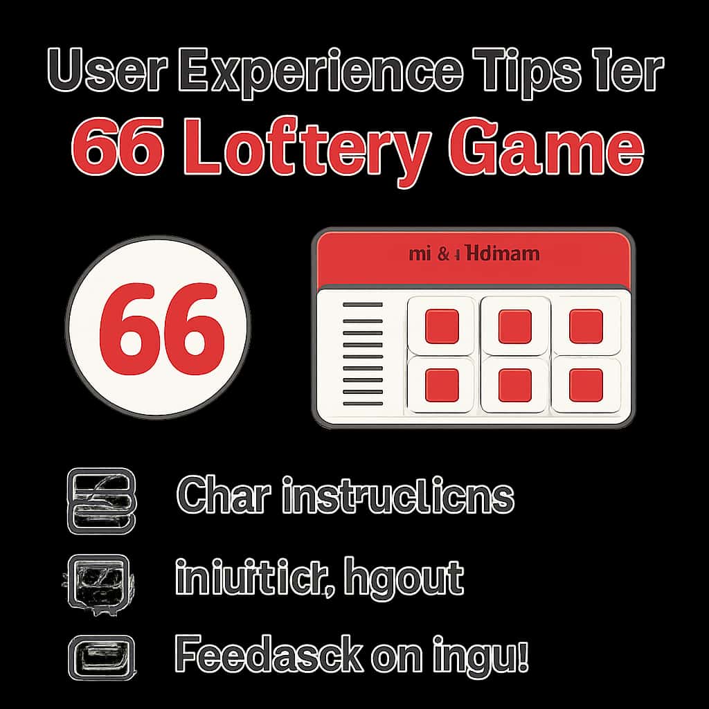 Illustration depicting user experience tips for 66 Lottery Game.