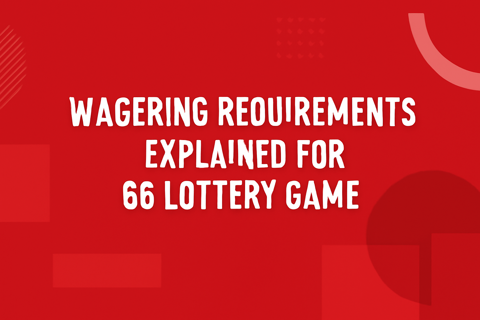 A visual representation related to fixing login issues for the 66 Lottery Game.
