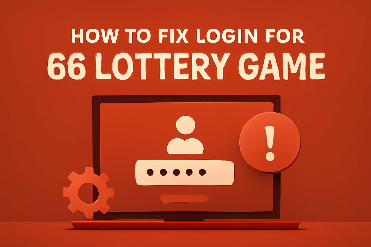 A visual representation related to fixing login issues for the 66 Lottery Game.