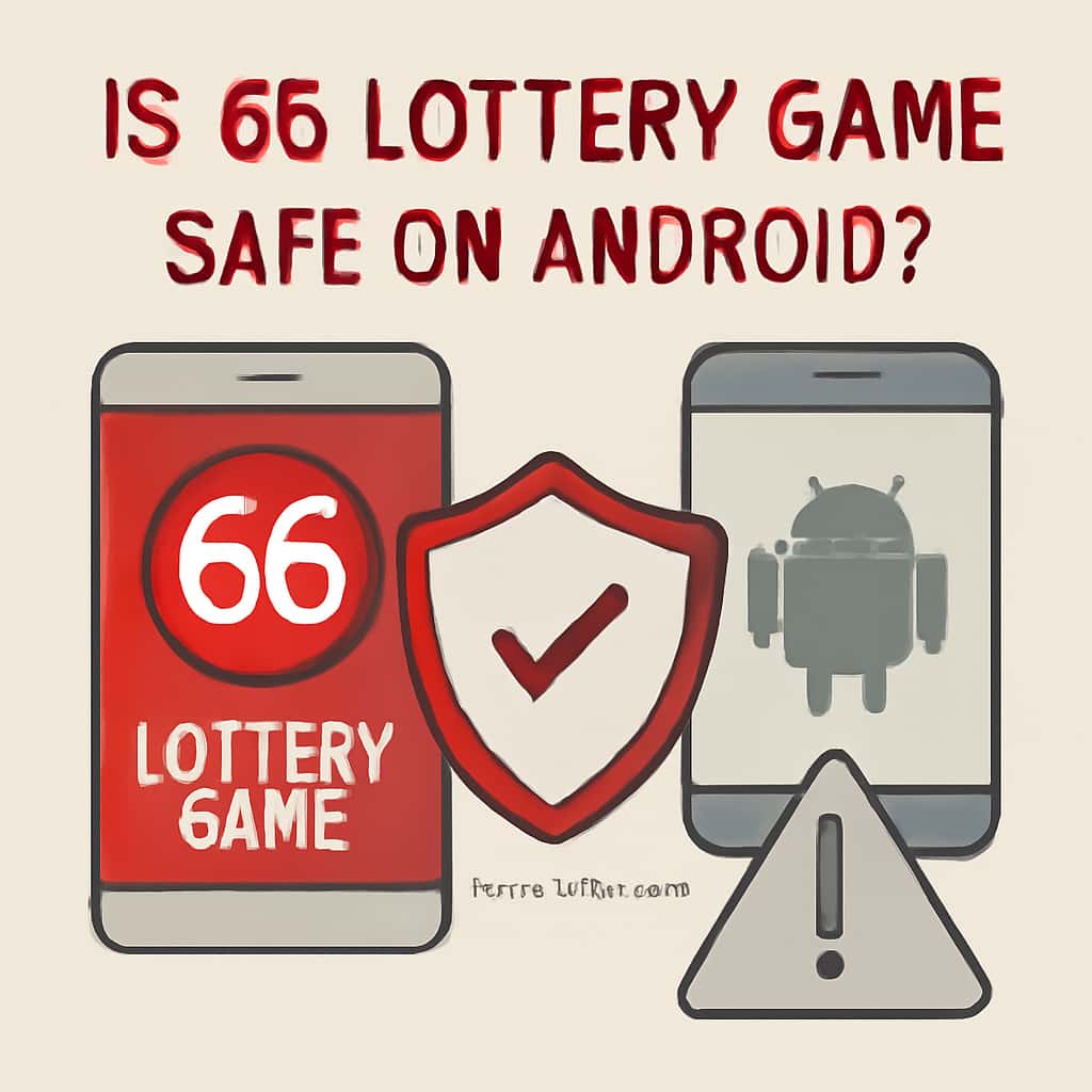 Illustration detailing safety measures for the 66 Lottery Game on Android.