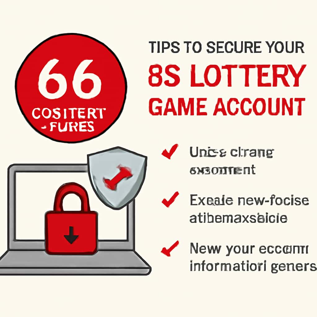 An educational diagram outlining security measures for the lottery game account.